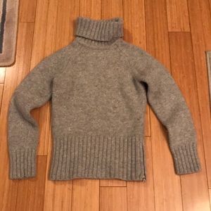 Gray turtleneck sweater